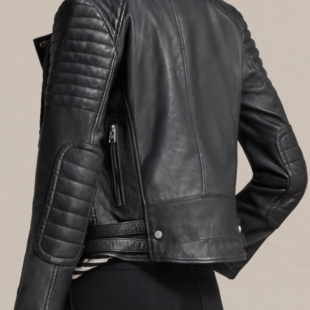 All Saints Papin Leather Jacket - Picture 3 of 7